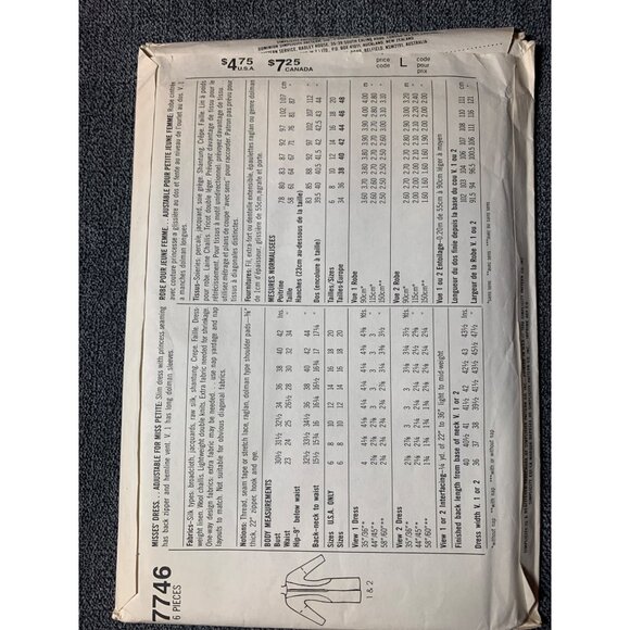 Simplicity Misses Dress Sewing Pattern sz 10 - 14 7746 - uncut - Picture 5 of 10